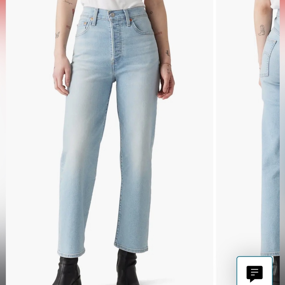 NWT Levi’s Light Blue Women Jeans high rise Ribcage Ankle straight leg slim fit